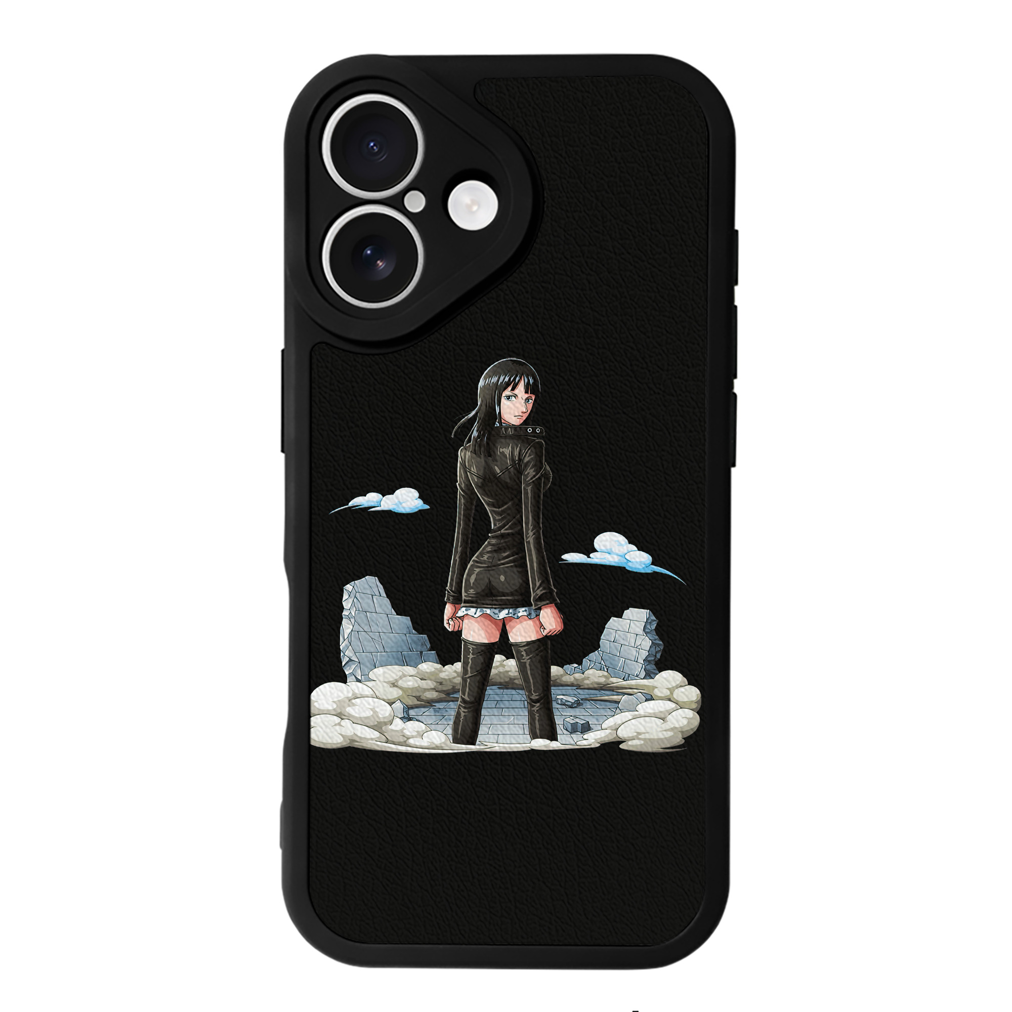 （画像用） ワンピース ニコ・ロビン ONE PIECE Nico Robin 【iPhone 16シリーズ対応】シリコンスマホケース（レザー調） 材質：シリコン